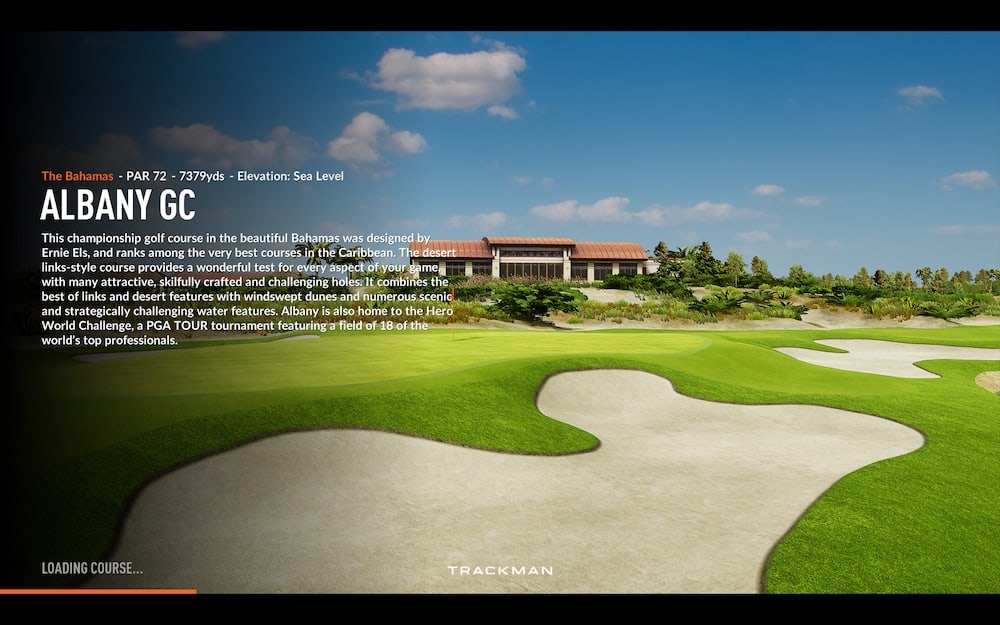 The Albany Trackman golf course image